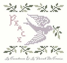 a cross stitch pattern with the words la contre d'ete de croix