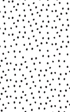 black and white polka dots on a white background