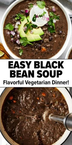 Easy black bean soup recipe Vegan Black Bean