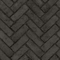 Sample Canelle Black Brick Herringbone Wallpaper Brick Herringbone, Strip Wallpaper, Stripped Wallpaper, Brick Laying, Herringbone Wallpaper, Modern Mural, A Street Prints, Rustic Backdrop, Black Brick