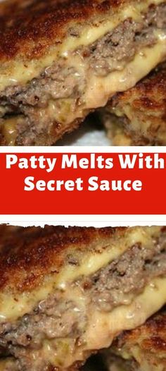 patty melts with secret sauce on top