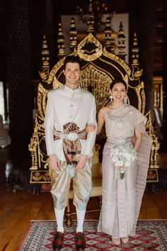 10 of the Most Enchanting Wedding Traditions in Thailand Thailand Wedding Dress, The Wedding Bliss, Cambodian Wedding Dress, Thailand Dress, Traditional Thai Clothing, Nikah Dress, Thai Wedding Dress