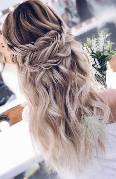 Boho Braided Half Up Hairstyles, Boho Bridal Hair Braid Half Up, Bridal Hair Fishtail Braid Half Up, Boho Wedding Hair Half Up Crown Braids, How To Boho Braid Half Up, Diy Ponytail, Hairstyle Braid