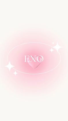 a pink background with stars and the word exo