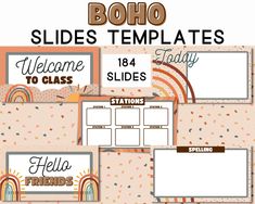 the boho slides templates are ready to be used in any class or classroom