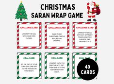 christmas card game with santa and candy canes