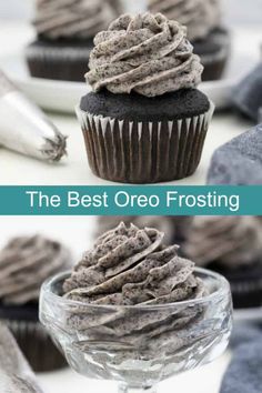 the best oreo frosting for cupcakes and muffins is made with only three ingredients