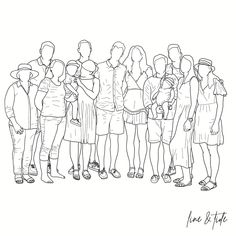 a group of people standing next to each other