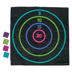 an image of a colorful target with numbers on it