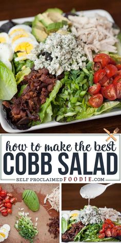 how to make the best cobb salad with lettuce, tomatoes, eggs and bacon