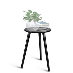 PRICES MAY VARY. Suitable for Pots of Various Sizes and Shapes - The wood plant stand is 8.9/16.5/20.5 inches in high, 11 inches in diameter, the top round of the plant holder can hold a variety of flower pots of different sizes and shapes. Don't worry that the flower stand is not suitable for your flower pot. （Pots and plants are not included） High-Quality Material - This flower pot stand is made of high-quality wood. And the triangular structure of the outdoor plant stand is more stable and ca Black Plant Stand, Outdoor Plant Stand, Small Round Side Table, Mid Century Plant Stand, Mid Century Plants, Wood Mid Century, Flower Pot Stand, Indoor Plant Stand, Century Plant