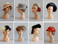 The 60s and 70s were known for the fabulous hats we used to wear! - Starts at 60 70s Hats Women, 70s Hats, 1960s Women, Kylie Hair, Clever Costumes, Kinds Of Hats, Dresses 1950s, Social Class, Clothes Vintage