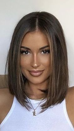 Kort Bob, Brown Hair Balayage, Shoulder Length Hair Cuts, Medium Hair Cuts, Shoulder Length Hair