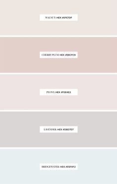 four different shades of pink, grey and white