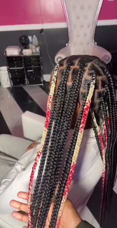 Weave Hairstyles Braided, Cute Box Braids, Big Box Braids Hairstyles, Feed In Braids Hairstyles, Box Braids Hairstyles For Black Women, Cute Braided Hairstyles, Dyed Hair Inspiration, Cute Box Braids Hairstyles