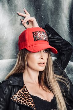 PARTCH Do What You Love Trucker Hat in Red Removable Clip Aluminum Trendy Red Trucker Hat, Trendy Red 5-panel Hat, Trendy Red Trucker Hat With Flat Brim, Red Trucker Hat With Curved Visor For Streetwear, Trendy Red Flat Brim Baseball Cap, Snap Outfits, Street Art Style, Style Essence, Attract Success