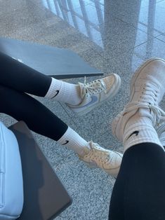 Gym Clothes, Long Socks, Gym Outfit, White Sneaker, Socks, Lingerie, Gym, Leggings