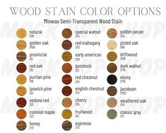 wood stain color options for furniture