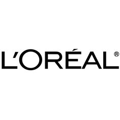 the l'oreal logo is shown in black and white on a white background