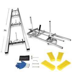 the tools needed to build a ladder are shown