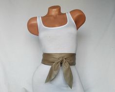 Taupe brown Leather belt Obi belt Wedding Women's wrap belt Plus size Tulip tie petals Cincher Elegant Leather Corset Belt For Spring, Elegant Spring Corset Belt, Fitted Belts With Sashes For Spring, Adjustable Elegant Corset Belt, Elegant Adjustable Corset Belt, Elegant Adjustable Beige Belt, Chic Beige Belts For Party, Elegant Formal Summer Belts, Fitted Sashes For Spring