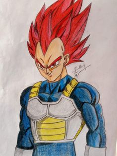 a drawing of vegeta from dragon ball super saiyans is shown in this image