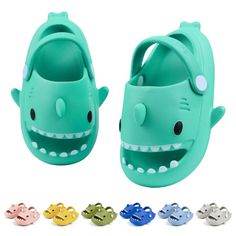 Free Returns ✓ Free Shipping✓. Kids Shark Cloud Slides| Toddler Boys Girls Shower Slippers | Baby Cute Cartoon Fish Clogs | Beach Pool Home Sandals | Quick Dry Non-Slip- Kids Flat Sandals at SHEIN. Fish Flip Flops, Cute Cartoon Fish, Home Sandals, Shower Sandals, Cloud Slides, Shower Slippers, Flip Flops Beach, Pool Home, Kids Flats