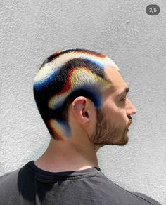 Cool Hair Designs, Buzz Cut Hairstyles, Hair Colour Design, Hair Dye Tips