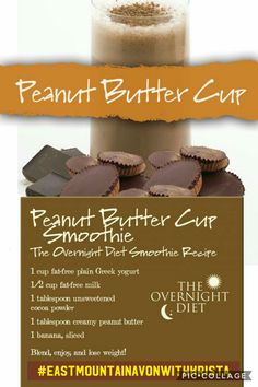 peanut butter cup smoothie recipe poster