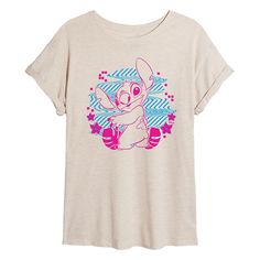 She will love showing off her style with this Disney's Lilo & Stitch Juniors' Haze Flowy Tee. © Disney FEATURES Short sleeves ScoopneckFIT & SIZING Oversized FitFABRIC & CARE Black: Cotton ; Gray: Cotton/Rayon Machine wash Imported Size: Large. Color: Beige. Gender: female. Age Group: kids. Cheap Disney Short Sleeve T-shirt, Long Sleeve Disney Cotton T-shirt, Playful Cotton T-shirt With Minnie Mouse, Cotton Minnie Mouse Short Sleeve T-shirt, Casual Minnie Mouse Cotton T-shirt, Target Clothes, High Neck Tank Top, Lilo Stitch, Disney Lilo