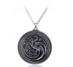 You are bidding on a Game of Thrones House Stark Necklace Winter Is Coming Wolf Head Metal Necklace Material:alloy pendant size:5.5cmx5.5cm chain length size :50cm On Apr-23-16 at 08:07:52 PDT, seller added the following information: <="" p=""> Daenerys Targaryen Dragon Necklace, Game Of Thrones Necklace, Dragon Game Of Thrones, Game Of Thrones Jewelry, Game Of Throne Daenerys, Game Of Thrones Dragons, Metal Pendant Necklace, Fire And Blood, Wolves Pendants