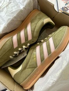 adidas Gazelle Indoor | Focus Olive (Women's) Gazelle Adidas, Skandinavian Fashion, Luxury Sneakers, Girly Shoes, Aesthetic Shoes, Shoe Inspo, Cool Shoes, Swag Shoes, Blue Nike