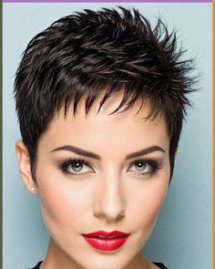 Wie findet ihr das ? Spiky Hairstyles, Short Spiky Hairstyles, Messy Short Hair, Perfect Brows, Short Hair Styles Pixie, Pixie Cut, Short Hair Cuts