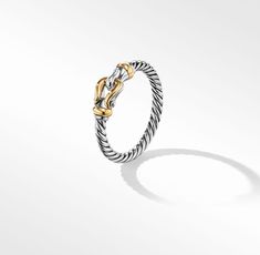 David Yurman’s iconic Cable motif beautifully adorns a universal symbol or shape, creating a modern talisman meant to be collected, combined and treasured. Sterling silver with 18-karat yellow goldRing, 2mm David Yurman Ring, Buckle Ring, Women's Rings, David Yurman, Cable, Buckle, Womens Sizes, Yellow Gold, Sterling Silver