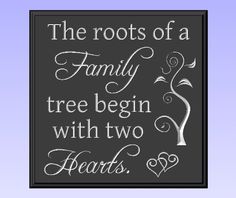 the roots of a family tree begin with two hearts