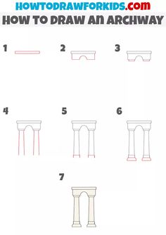 how to draw an archway in the style of ancient greek architecture with step by step instructions