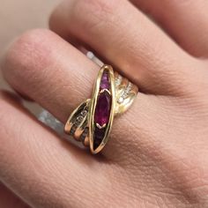 Excellent Pre-Owned Vintage Condition Please Refer To Photos For Overall Condition, Any Signs Of Wear, And Approximate Measurement Verified 14k By The Goldsmith By Rudi, Ltd. Approx. Size 7.5, See Photo On Sizer 14k Gold Rubies Diamonds Reasonable Offers Welcome New To Poshmark? Use Code Randonxo For $10 Off Your First Order! Gold Jewelry Collection, Ruby Wedding Rings, Ruby Diamond Ring, Ruby Diamond Rings, Ruby Diamond, Womens Jewelry Rings, Gold Jewelry, Diamond Ring, Jewelry Collection