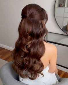 Belle Hair, Teenage Hairstyles, Classic Wedding Hair, Elegant Ponytail, Formal Hairstyles For Long Hair, Guest Hair, Bridal Hair Inspiration, Bridesmaids Hair, Bridesmaid Hair Makeup