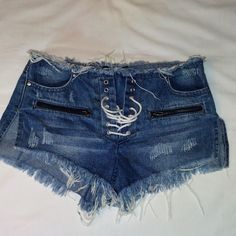 Brand New With Out Tags Tag Fell Off Excellent Condition Forever 21 Cut Off Shorts Size Small Denim Shorts Edgy Denim Blue Bottoms For Summer, Edgy High-waisted Jean Shorts, Edgy High-waist Denim Shorts, Forever 21 Cotton Jean Shorts, Forever 21 High-waisted Blue Jean Shorts, Forever 21 Blue Jean Shorts, Forever 21 Blue Cutoff Shorts, Forever 21 High Waist Ripped Bottoms, Forever 21 High Waist Casual Jean Shorts