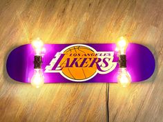 the los angeles lakers light up skateboard