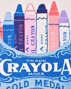 an image of crayons on the back of a t - shirt that says, trade & mark