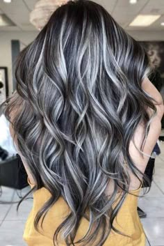 Best Long Haircuts, Black Hair With Highlights, Blending Gray Hair, Gray Hair Highlights, Grey Hair Color, Haircuts For Long Hair, Red Hair Color, Hair Color For Black Hair