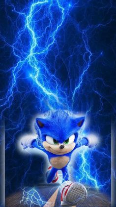 sonic the hedgehog wallpaper with lightning