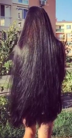 Straightening Natural Hair, Jet Black Hair, Super Long Hair, Diamond Free