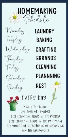 Homemaking Schedule, Homemaker Schedule, Happy Homemaking, Clean Baking Pans, Deep Cleaning Hacks, Week Schedule, Cleaning Painted Walls, Cleaning Lady, Deep Cleaning Tips