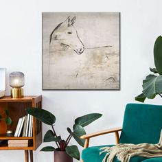 Outline Horse II Wall Art is a beautiful addition to any decor style. Bring this stunning canvas print into your home to easily refresh your walls and elevate your decor. Lily K, Artwork Painting, Off Sale, Decor Styles, Elephant, Canvas Print, Lily, Horses, Canvas Prints