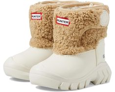 Hunter Kids Intrepid Strap Boucle Snow Boot (Toddler/Little Kid) Snow Boots Toddler, White Non-slip Casual Boots, White Non-slip Round Toe Boots, White Closed Toe Boots For Outdoor, White Closed Toe Outdoor Boots, Non-slip White Winter Boots, White Non-slip Winter Boots, White Non-slip Closed Toe Boots, Low-top White Waterproof Boots