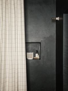 Chambray Shower Curtain - Grid by Ferm Living Ceramic Basket, Traditional Baskets, Plastic Shower Curtain, Bad Inspiration, Living Modern, Gorgeous Bathroom, Burke Decor, Ferm Living, Soft Natural