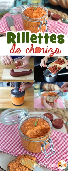 this is a collage of pictures showing how to make an appetizer in a casserole dish