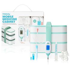 the medibobox mobile medicine cabinet is packed with medical supplies and accessories for use